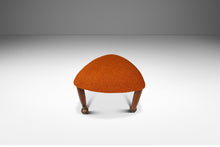 Load image into Gallery viewer, Rare Set of Four (4) &#39;Trifecta&#39; Rolling Stools in Walnut &amp; Original Tweed Fabric by Adrian Pearsall for Craft Associates, USA, c. 1960s-ABT Modern
