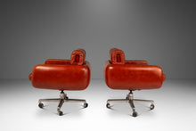 Load image into Gallery viewer, Rare Set of Two (2) Swivel Lounge Chairs in Leather by Frank Doerner for Doerner Faultless Limited Release for John Stuart, USA, c. 1970s-ABT Modern
