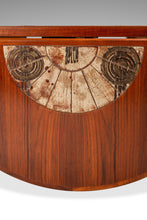 Load image into Gallery viewer, Restored Danish Modern Expansion Dropleaf Dining Table in Teak w/ Tile Inlay by Ox Art for Ansager Møbler, Denmark, c. 1977-ABT Modern
