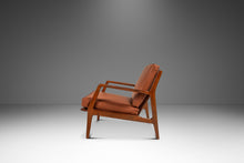 Load image into Gallery viewer, Restored Danish Modern Model 596 Lounge Chair in Beech and Leather by Lawrence Peabody &amp; Ib Kofod Larsen for Selig, Denmark, c. 1950's
