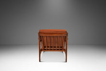 Load image into Gallery viewer, Restored Danish Modern Model 596 Lounge Chair in Beech and Leather by Lawrence Peabody &amp; Ib Kofod Larsen for Selig, Denmark, c. 1950's
