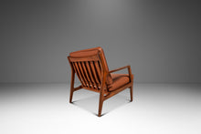 Load image into Gallery viewer, Restored Danish Modern Model 596 Lounge Chair in Beech and Leather by Lawrence Peabody &amp; Ib Kofod Larsen for Selig, Denmark, c. 1950's
