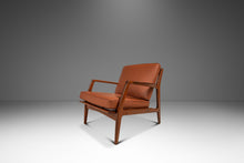 Load image into Gallery viewer, Restored Danish Modern Model 596 Lounge Chair in Beech and Leather by Lawrence Peabody &amp; Ib Kofod Larsen for Selig, Denmark, c. 1950's
