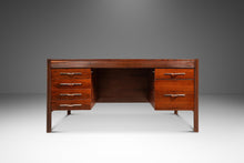 Load image into Gallery viewer, Restored Expansive Mid-Century Modern Executive Desk in Jacaranda Wood by Jean Gillon for Italma Wood Art, Brazil, c. 1960s-ABT Modern
