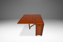 Load image into Gallery viewer, Restored Mid-Century Modern Space Saver Minimalist Hide Away Dropleaf Table w/ 4 Hidden Folding Chairs, Romania, c. 1960's-ABT Modern
