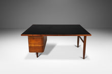 Load image into Gallery viewer, Restored Mid-Century Modern Writers Desk in Walnut with Leather Top, USA, c. 1960&#39;s-ABT Modern
