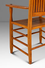 Load image into Gallery viewer, Rustic Americana Hand-Crafted 19th Century-Styled Cottage Armchair in Solid Maple &amp; Walnut, USA, c. 1940s-ABT Modern
