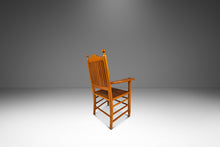 Load image into Gallery viewer, Rustic Americana Hand-Crafted 19th Century-Styled Cottage Armchair in Solid Maple &amp; Walnut, USA, c. 1940s-ABT Modern
