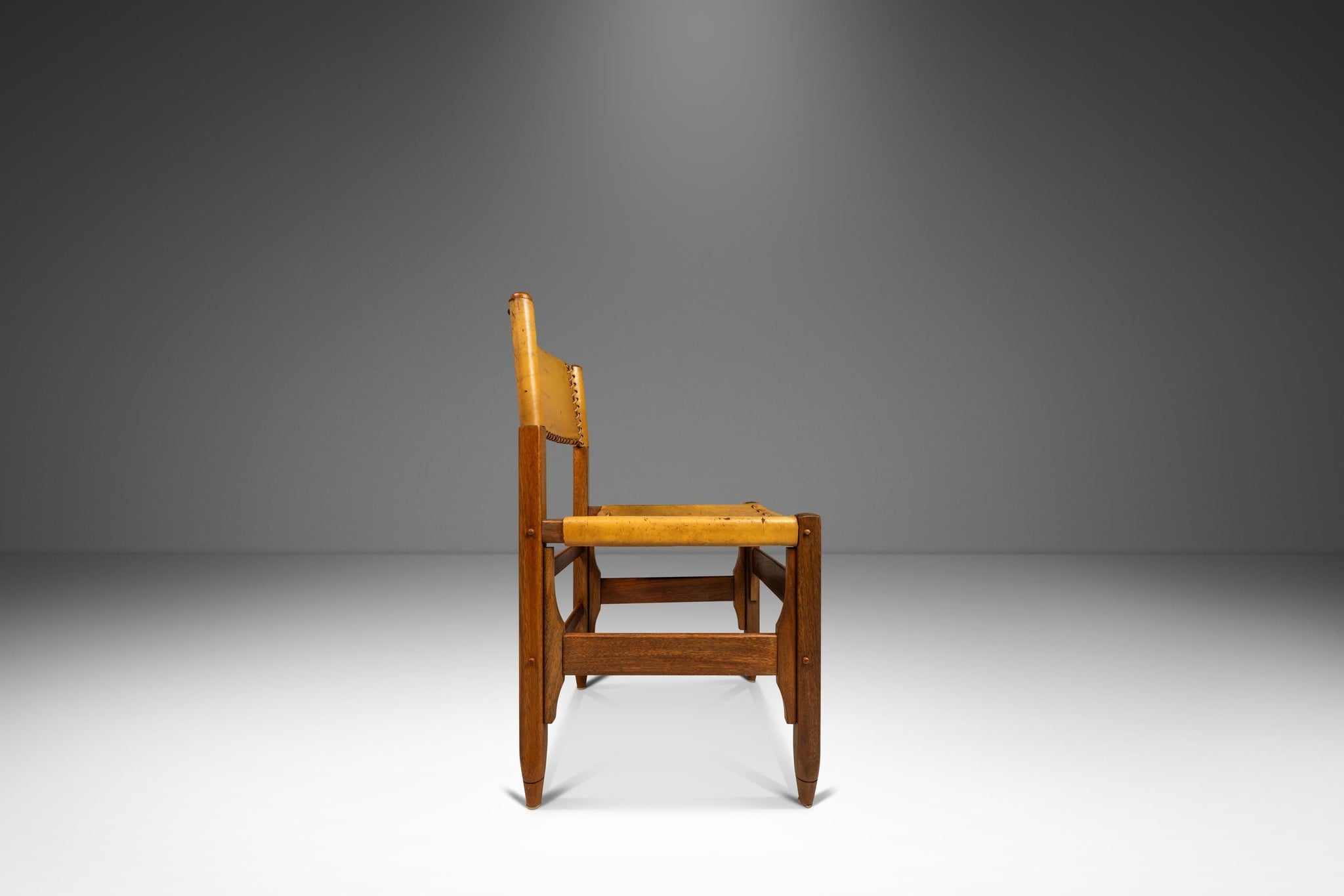 Safari Tanned Saddle Leather & Oak Lounge/Side Chair Designed by Bierm