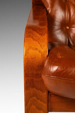 Load image into Gallery viewer, Scandinavian Modern Bentwood Lounge Chair in Original Cognac Leather &amp; Beech Attributed to Ingmar Relling for Westnofa, Norway, c. 1970s-ABT Modern
