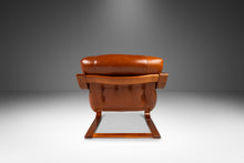 Load image into Gallery viewer, Scandinavian Modern Bentwood Lounge Chair in Original Cognac Leather &amp; Beech Attributed to Ingmar Relling for Westnofa, Norway, c. 1970s-ABT Modern
