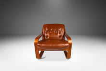 Load image into Gallery viewer, Scandinavian Modern Bentwood Lounge Chair in Original Cognac Leather &amp; Beech Attributed to Ingmar Relling for Westnofa, Norway, c. 1970s-ABT Modern
