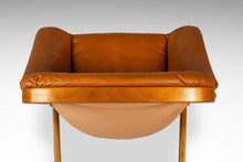 Load image into Gallery viewer, Scandinavian Modern Leather and Beech Wood Armchair / Lounge Chair by Göte Möbler, Sweden, c. 1970's-ABT Modern

