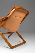 Load image into Gallery viewer, Scandinavian Modern Leather and Beech Wood Armchair / Lounge Chair by Göte Möbler, Sweden, c. 1970's-ABT Modern
