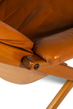 Load image into Gallery viewer, Scandinavian Modern Leather and Beech Wood Armchair / Lounge Chair by Göte Möbler, Sweden, c. 1970's-ABT Modern
