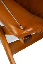 Load image into Gallery viewer, Scandinavian Modern Leather and Beech Wood Armchair / Lounge Chair by Göte Möbler, Sweden, c. 1970's-ABT Modern
