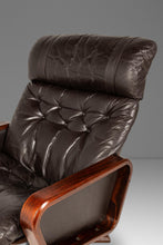 Load image into Gallery viewer, Scandinavian Modern Recliner High-back Lounge Chair &amp; Ottoman by Soda Galvano for Vatne Mobler, Norway, c. 1970s-ABT Modern
