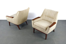 Load image into Gallery viewer, Set of 2 Swedish Mid Century Modern Lounge Chairs in Exquisite Walnut and Original Fabric-ABT Modern
