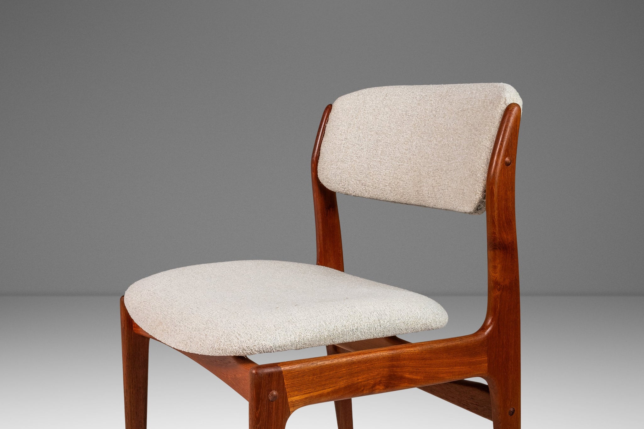 Set of Eight (8) Danish Modern Sculptural Dining Chairs in