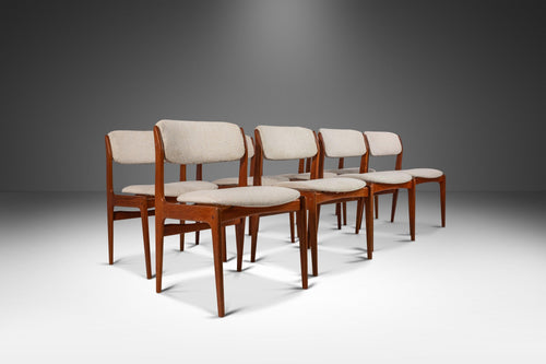Set of Eight (8) Danish Modern Sculptural Dining Chairs in Teak by Benny Linden for Benny Linden Designs, Thailand, c. 1970s-ABT Modern