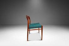 Load image into Gallery viewer, Set of Eight (8) Moller Model 75 Dining Chairs by Niels Møller for J.L. Møllers in Pierre Frey Mombasa Turquoise Fabric , Denmark, 1960s-ABT Modern
