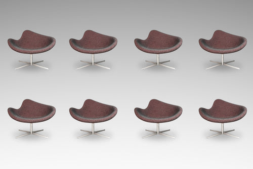 Set of Eight (8) Postmodern Swivel-Base 