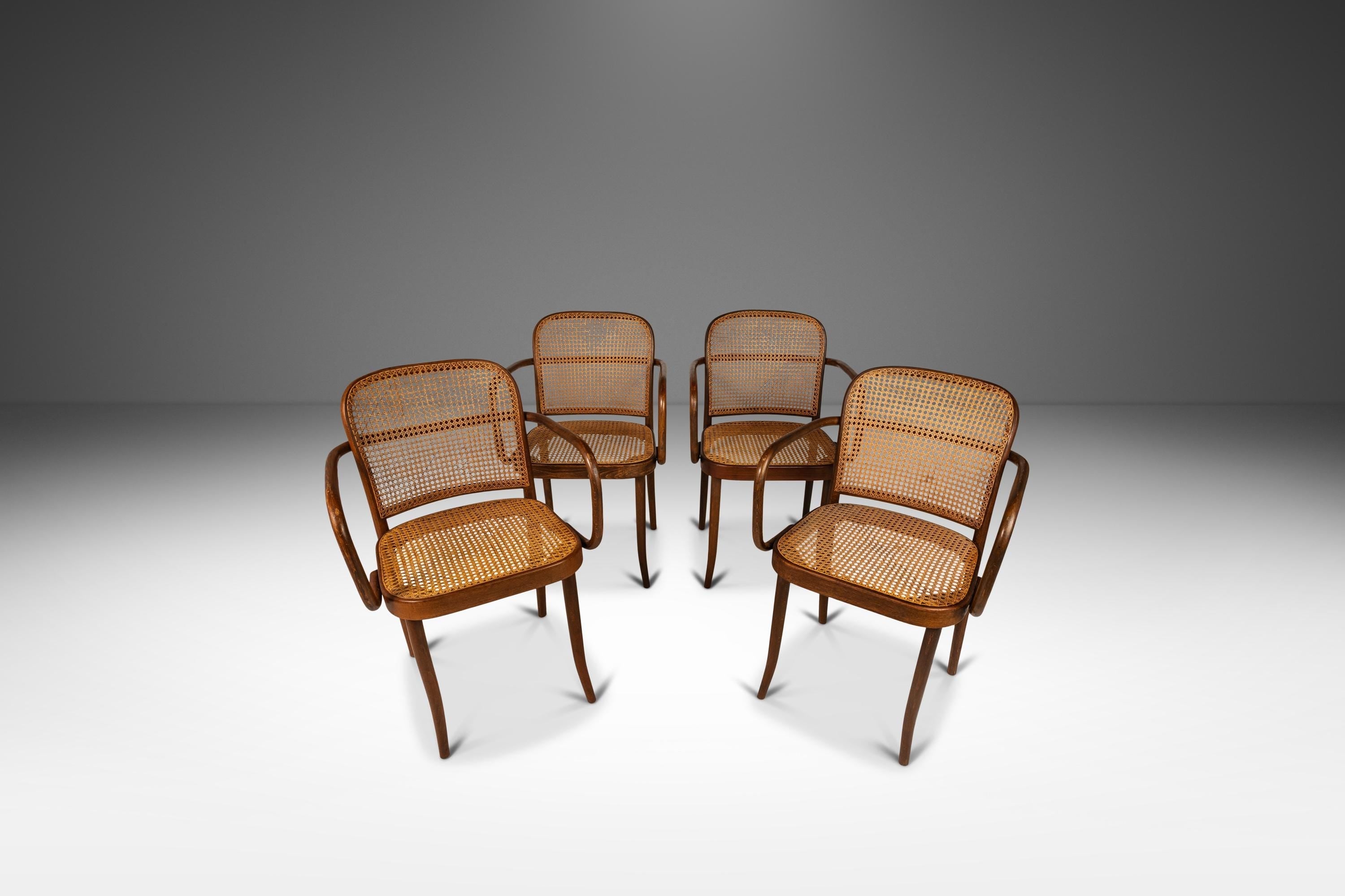Set of Four (4) Bentwood Prague Model 811 Dining Chairs by Josef Frank