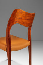 Load image into Gallery viewer, Set of Four (4) Bespoke Møller Model #71 Dining Chairs in Teak &amp; Leather by Niels Møller for J.L. Møllers Møbelfabrik, Denmark, 1960&#39;s-ABT Modern
