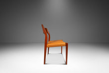 Load image into Gallery viewer, Set of Four (4) Bespoke Møller Model #71 Dining Chairs in Teak &amp; Leather by Niels Møller for J.L. Møllers Møbelfabrik, Denmark, 1960&#39;s-ABT Modern
