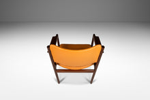 Load image into Gallery viewer, Set of Four ( 4 ) Danish Modern Arm Chairs in Solid Mahogany &amp; Caramel Leather by Danish Overseas Imports, c. 1960&#39;s-ABT Modern
