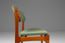 Load image into Gallery viewer, Set of Four (4) Danish Modern Model 49 Dining Chairs in Teak &amp; Original Fabric by Erik Buch for O. D. Møbler, Denmark, c. 1990s-ABT Modern
