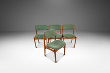 Load image into Gallery viewer, Set of Four (4) Danish Modern Model 49 Dining Chairs in Teak &amp; Original Fabric by Erik Buch for O. D. Møbler, Denmark, c. 1990s-ABT Modern
