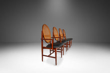 Load image into Gallery viewer, Set of Four ( 4 ) Mid-Century Modern Cane-Back Dining Chairs in Walnut by Milo Baughman for Directional Furniture, USA, c. 1960&#39;s-ABT Modern
