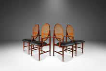 Load image into Gallery viewer, Set of Four ( 4 ) Mid-Century Modern Cane-Back Dining Chairs in Walnut by Milo Baughman for Directional Furniture, USA, c. 1960&#39;s-ABT Modern
