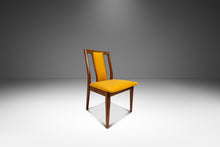 Load image into Gallery viewer, Set of Four (4) Mid-Century Modern Dining Chairs in Walnut &amp; Yellow Felt in the Manner of Edward Wormley, USA, c. 1960s-ABT Modern
