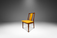 Load image into Gallery viewer, Set of Four (4) Mid-Century Modern Dining Chairs in Walnut &amp; Yellow Felt in the Manner of Edward Wormley, USA, c. 1960s-ABT Modern
