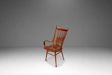 Load image into Gallery viewer, Set of Four (4) Mid-Century Modern Windsor "Centennial" Dining Armchairs in Solid Walnut by Kipp Stewart for Drexel, USA, c. 1960's-ABT Modern
