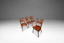 Load image into Gallery viewer, Set of Four (4) Mid-Century Modern Windsor "Centennial" Dining Side Chairs in Solid Walnut by Kipp Stewart for Drexel, USA, c. 1960's-ABT Modern
