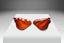 Load image into Gallery viewer, Set of Four ( 4 ) Mid-Century Organic Modern Serving Trays Carved from Solid Mahogany, Haiti, c. 1970s-ABT Modern
