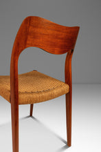 Load image into Gallery viewer, Set of Four ( 4 ) Møller Model #71 Dining Chairs in Teak &amp; Paper Cord by Niels Møller for J.L. Møllers Møbelfabrik, Denmark, 1960&#39;s-ABT Modern
