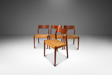 Load image into Gallery viewer, Set of Four ( 4 ) Møller Model #71 Dining Chairs in Teak &amp; Paper Cord by Niels Møller for J.L. Møllers Møbelfabrik, Denmark, 1960&#39;s-ABT Modern
