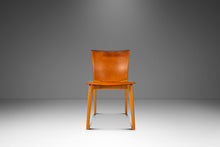 Load image into Gallery viewer, Set of Four (4) Patinaed Italian Scadinavian Modern 'Cos' Dining Chairs in Beech &amp; Leather by Josep Lluscà for Cassina, Italy, c. 1990s-ABT Modern
