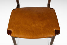 Load image into Gallery viewer, Set of Four (4) Rare Mid-Century Danish Modern Dining Chairs in Beech &amp; Leather by Ib Kofod-Larsen for Selig, Denmark, c. 1960s-ABT Modern
