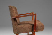 Load image into Gallery viewer, Set of Four (4) Rare Mid-Century Modern Model C-108 Armchairs in Walnut &amp; Brown Bouclé by Jens Risom for Jens Risom Design, USA, c. 1950s-ABT Modern
