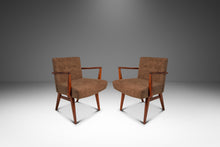 Load image into Gallery viewer, Set of Four (4) Rare Mid-Century Modern Model C-108 Armchairs in Walnut &amp; Brown Bouclé by Jens Risom for Jens Risom Design, USA, c. 1950s-ABT Modern
