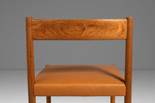 Load image into Gallery viewer, Set of Four (4) Restored Mid-Century Danish Modern Dining Chairs in Teak &amp; Leather Poul M. Volther for Frem Røjle, Denmark, c. 1960's-ABT Modern
