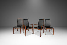 Load image into Gallery viewer, Set of Four (4) Restored Mid-Century Modern High-Back Dining Chairs in Walnut &amp; Vinyl by Milo Baughman for Dillingham, USA, c. 1960s-ABT Modern
