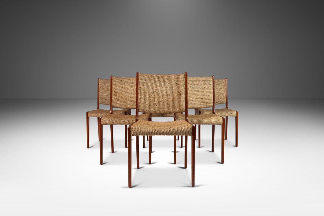 Set of Six (6) Danish Modern High-Back Dining Chairs in Teak by Johannes Andersen for Farsø Stolefabrik, Denmark, c. 1970's-ABT Modern