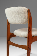 Load image into Gallery viewer, Set of Six (6) Danish Modern Sculptural Dining Chairs in Teak &amp; Bouclé by Benny Linden for Benny Linden Designs, Thailand, c. 1970s-ABT Modern
