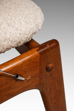 Load image into Gallery viewer, Set of Six (6) Danish Modern Sculptural Dining Chairs in Teak &amp; Bouclé by Benny Linden for Benny Linden Designs, Thailand, c. 1970s-ABT Modern
